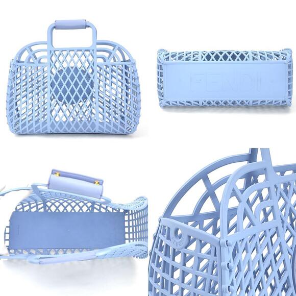 Fendi Basket Handbag Blue - Picture 3 of 5